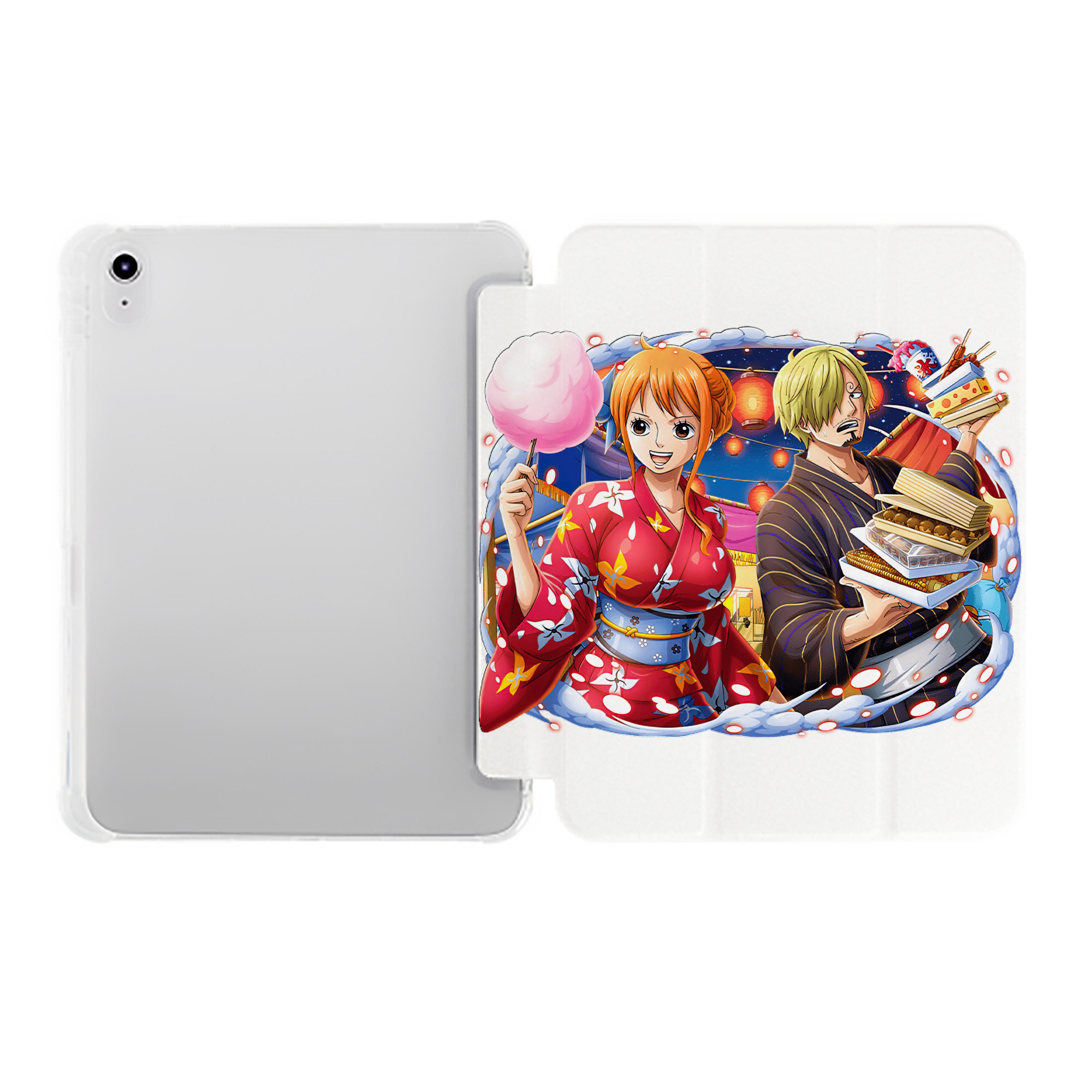 （画像用） ワンピース サンジ ONE PIECE Sanji IPad ケース ペン収納付き 三つ折りスタンド PUレザー×シリコン 対応機種9.5/10.5/10.9インチ